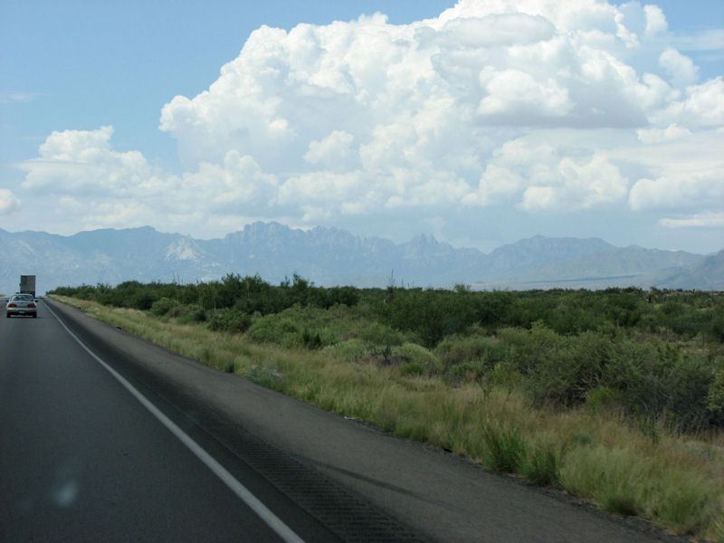 The scenic Organ Mountains just east of Las Cruces